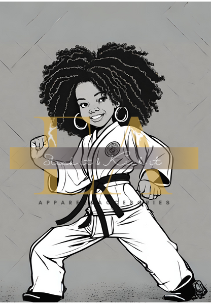 Martial Arts Girls: A Coloring and Activity Book ( Printable)