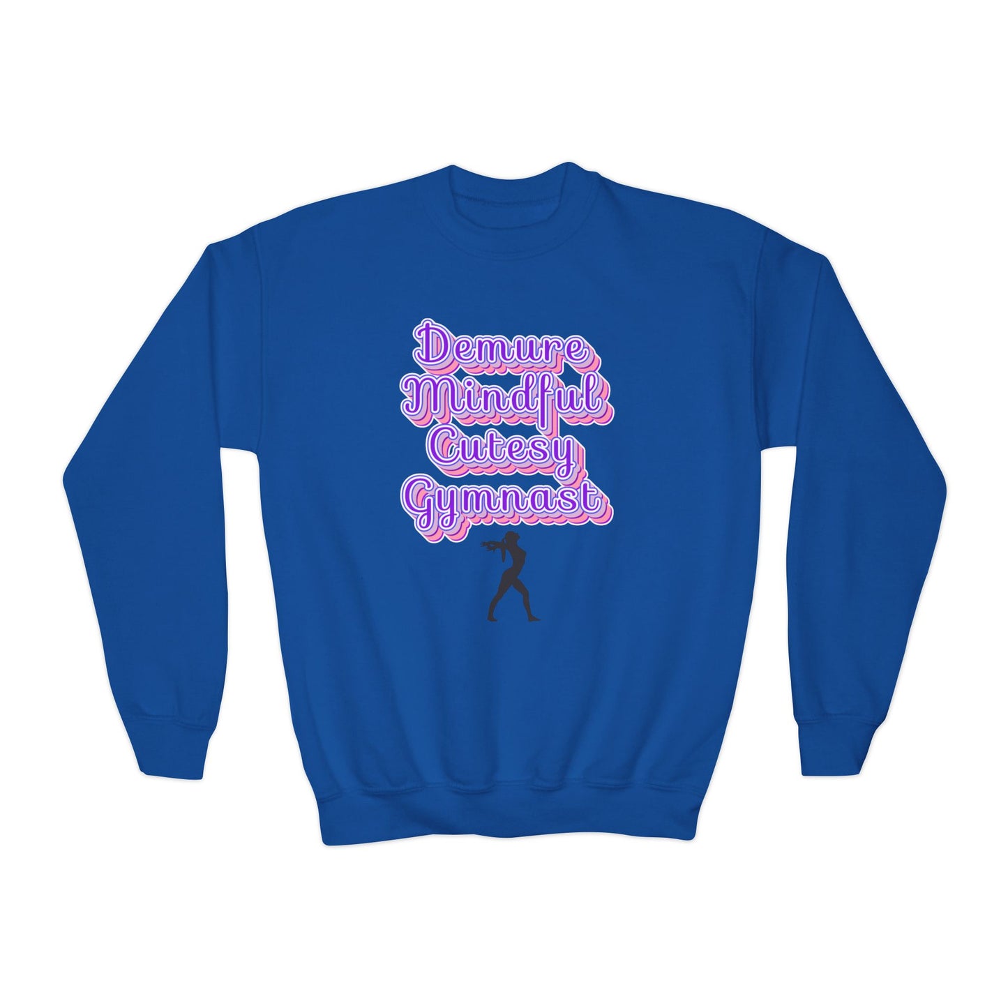 Demure Gymnast Youth Crewneck Sweatshirt