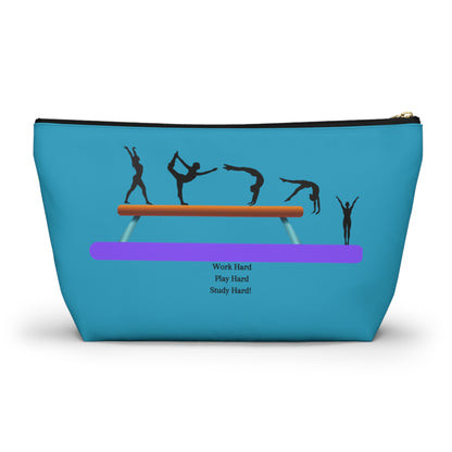 Gymnast Study Hard Pencil / Accessory Pouch w T-bottom