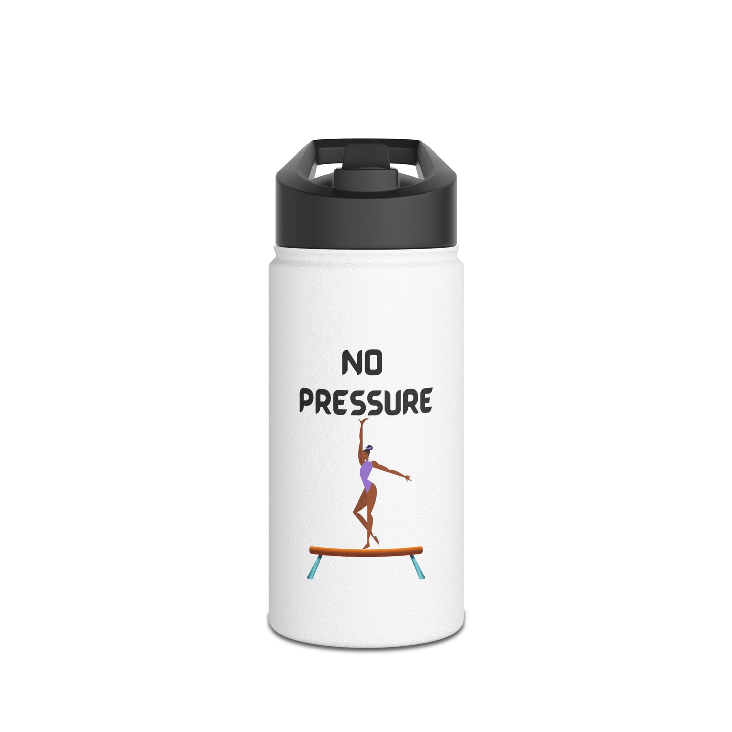 No Pressure (Beam Queen) Stainless Steel Water Bottle, Standard Lid