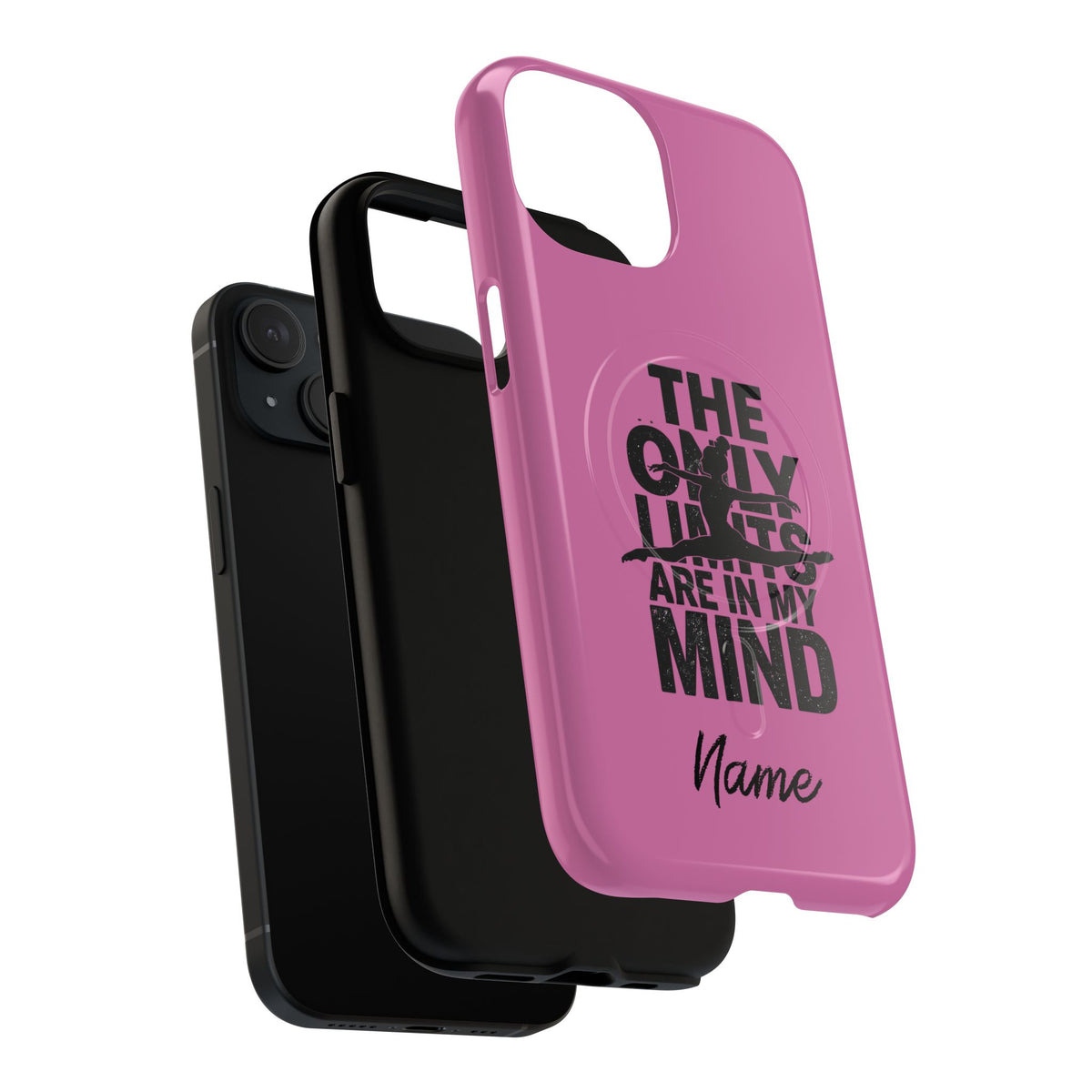 Tough Magnetic Phone Case (iPhone 18 Pro Max- iPhone 15) — “The Only Limits Are In My Mind” Motivational Design