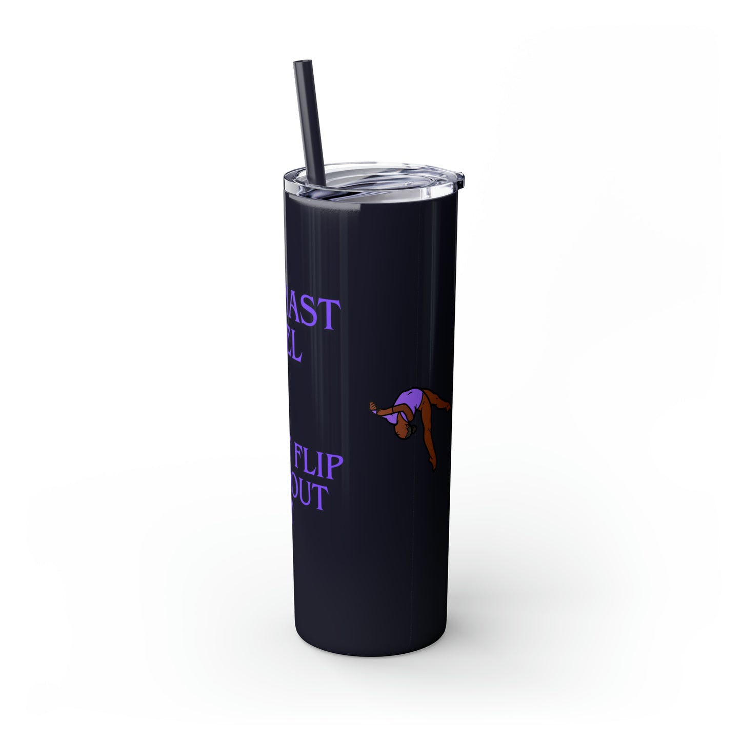 Gymnast Fuel Skinny Tumbler with Straw, 20oz