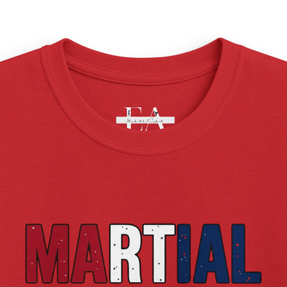 Kids Martial Artist T‑Shirt America 250 – Patriotic Belt Graphic