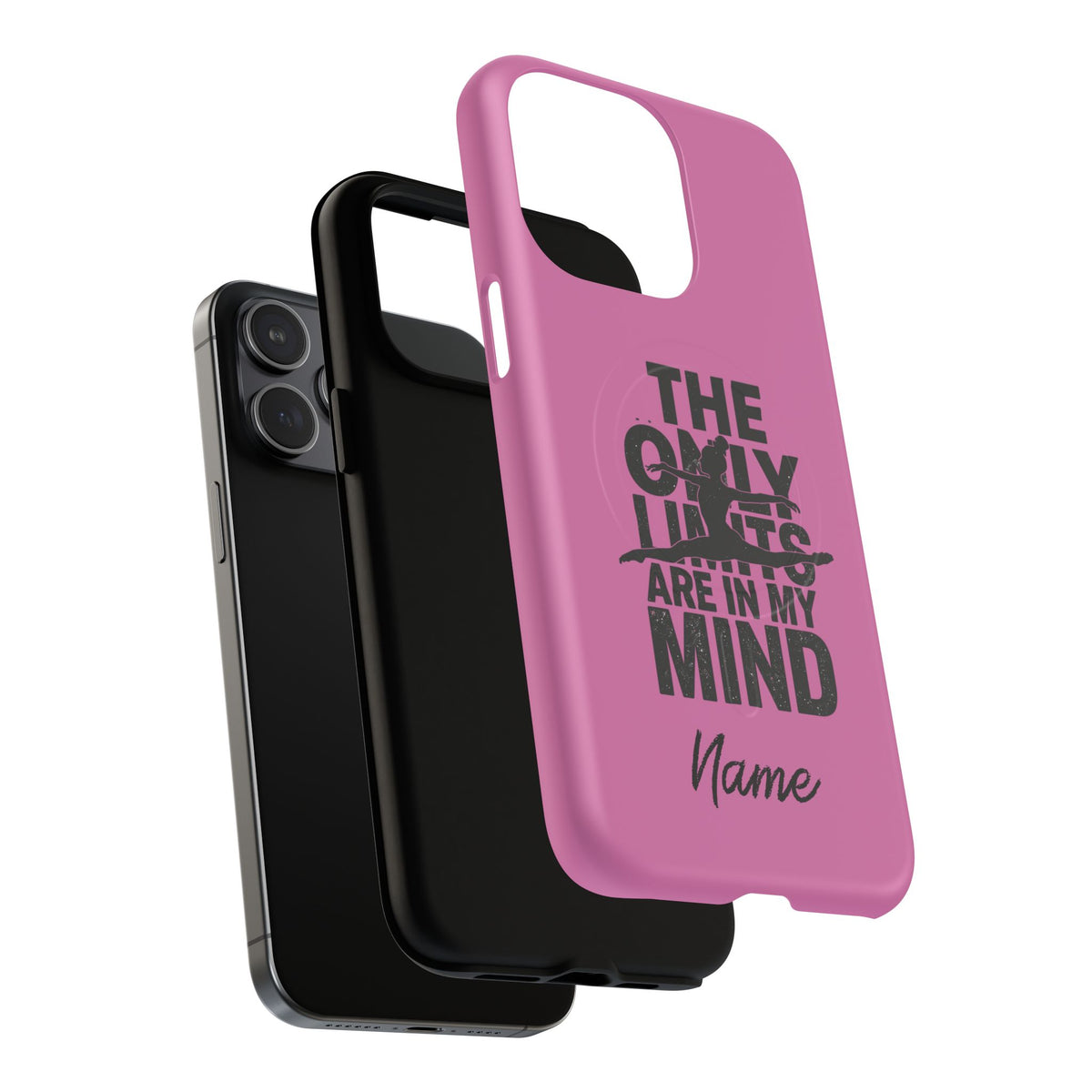 Tough Magnetic Phone Case (iPhone 18 Pro Max- iPhone 15) — “The Only Limits Are In My Mind” Motivational Design