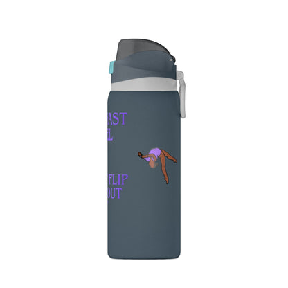 Gymnast Fuel 32oz Insulated Personalized Water Bottle — “Might Flip Without It”- Summer 2026