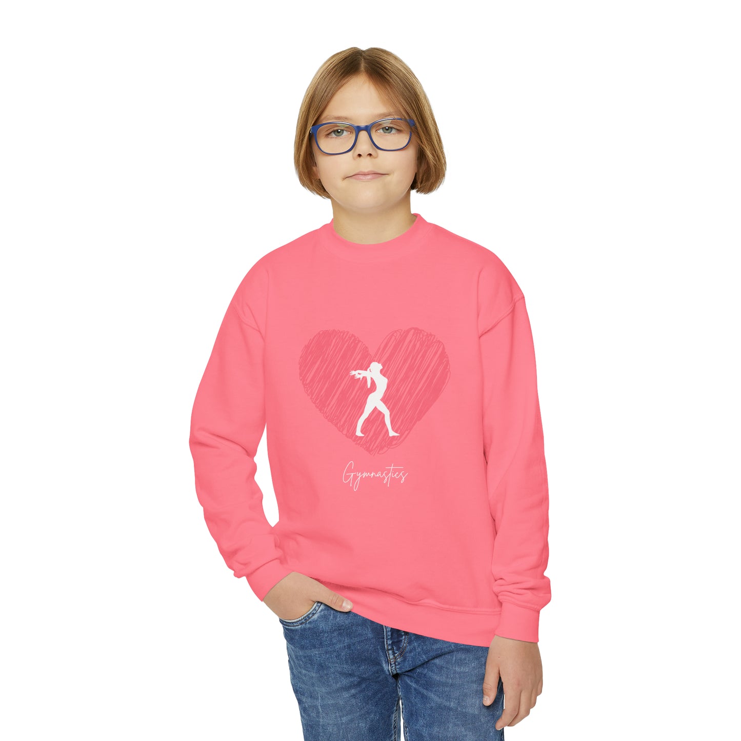 Love Gymnastics Youth Crewneck Sweatshirt