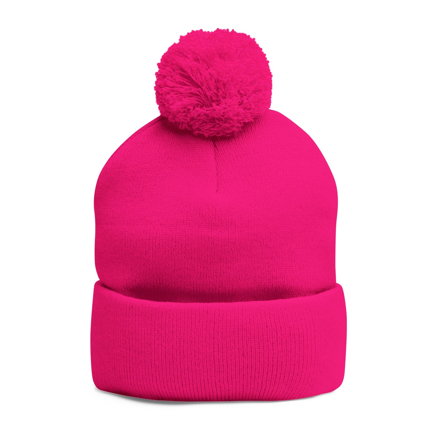 Gymnast Embroidered (Personalized) Pom-Pom Knit Beanie – Warm Cuffed Winter Hat for Gymnasts & Fans