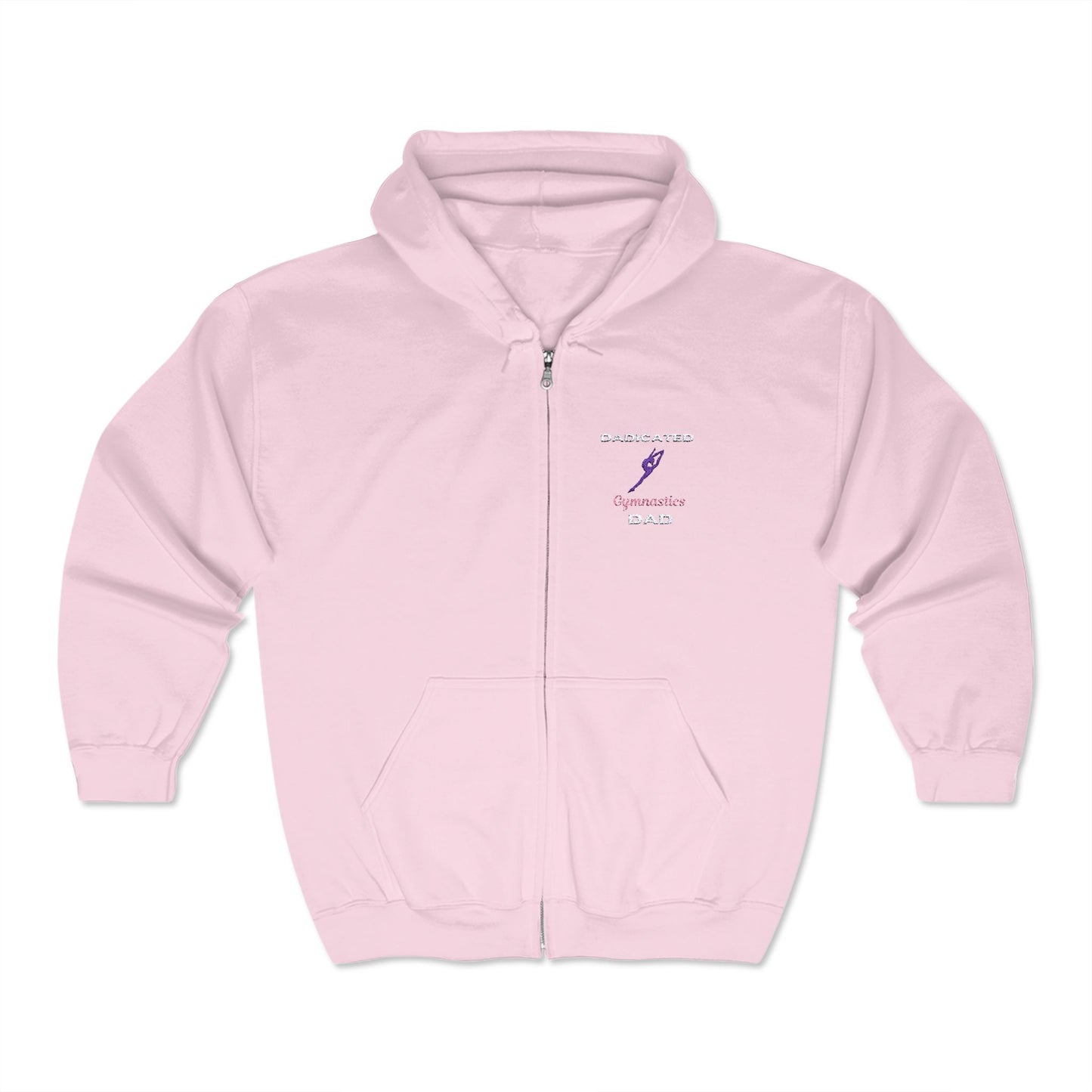 DADICATED Gymnastics Dad Unisex Heavy Blend™ Full Zip Hooded Sweatshirt