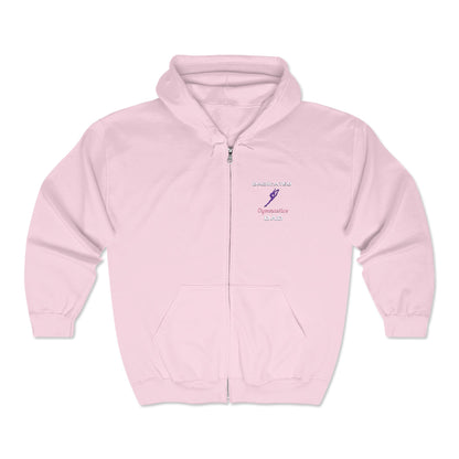 DADICATED Gymnastics Dad Unisex Heavy Blend™ Full Zip Hooded Sweatshirt