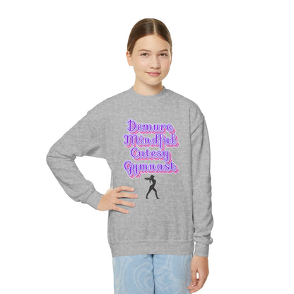 Demure Gymnast Youth Crewneck Sweatshirt