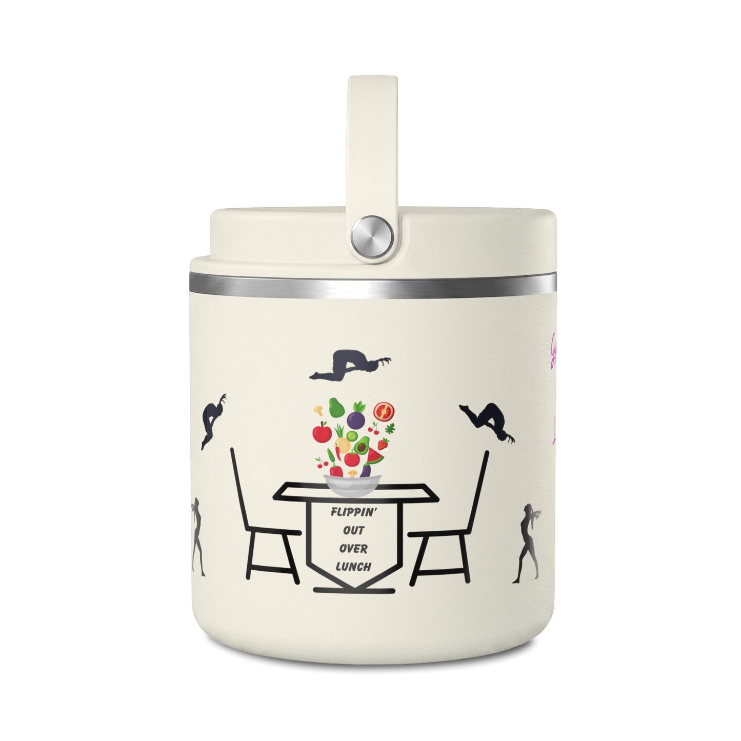 Personalized Gymnast Thermos Food Jar - "Flippin Out Over Lunch" - Insulated 25oz Lunch Thermos - Summer 2026