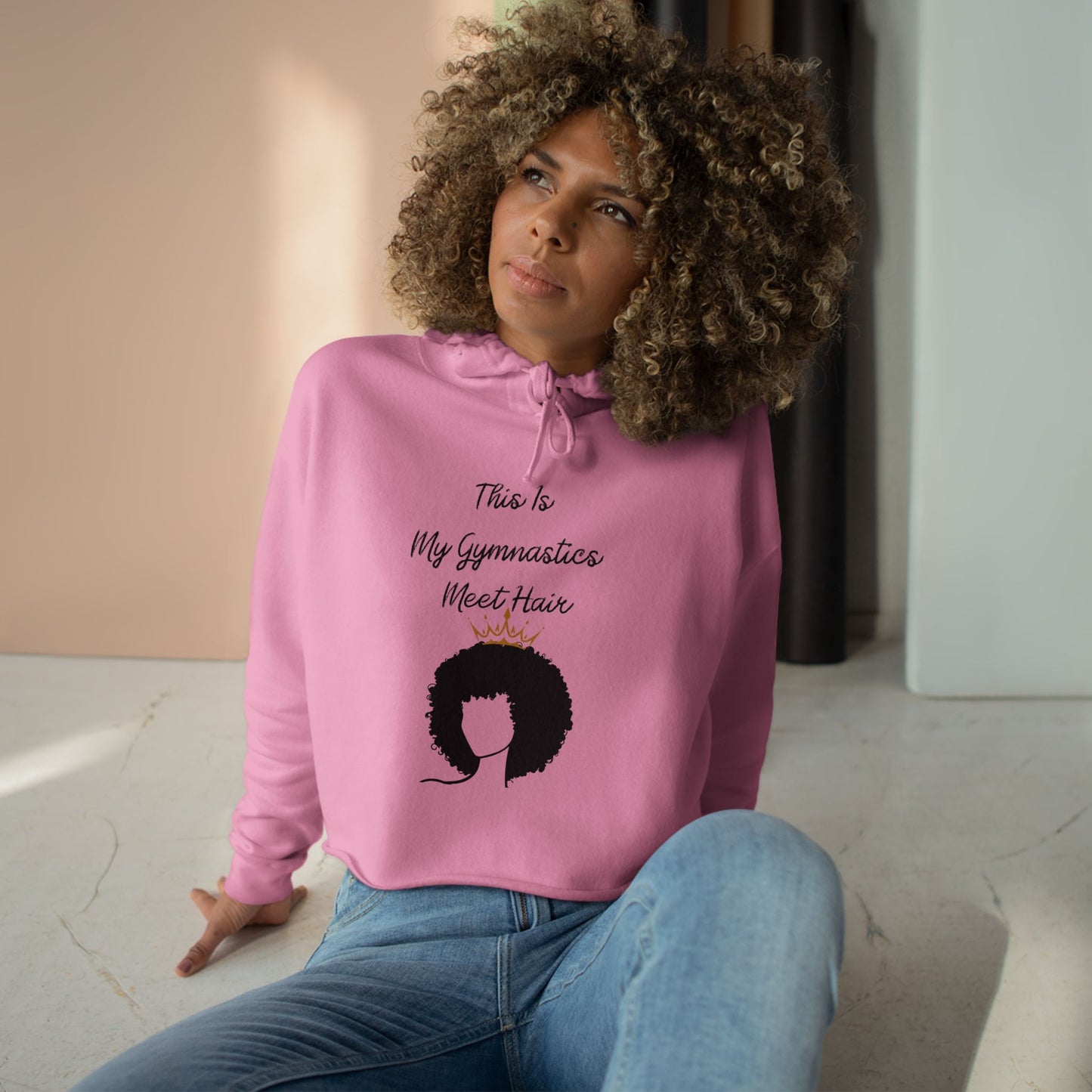 My Gymnastics Meet Hair (Crown) Crop Hoodie