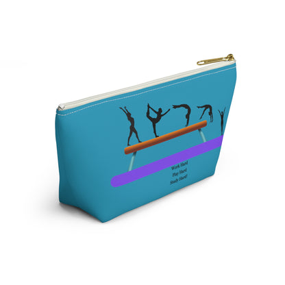 Gymnast Study Hard Pencil / Accessory Pouch w T-bottom