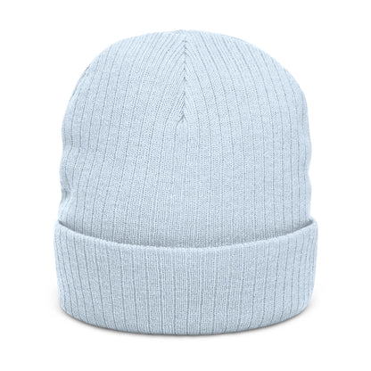 Flipping Cold Embroidered Gymnasts Beanie — Ribbed Knit Winter Hat