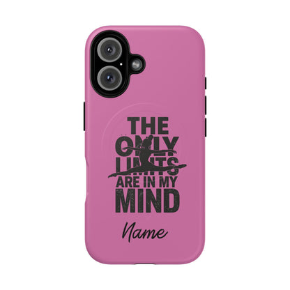 Tough Magnetic Phone Case (iPhone 18 Pro Max- iPhone 15) — “The Only Limits Are In My Mind” Motivational Design