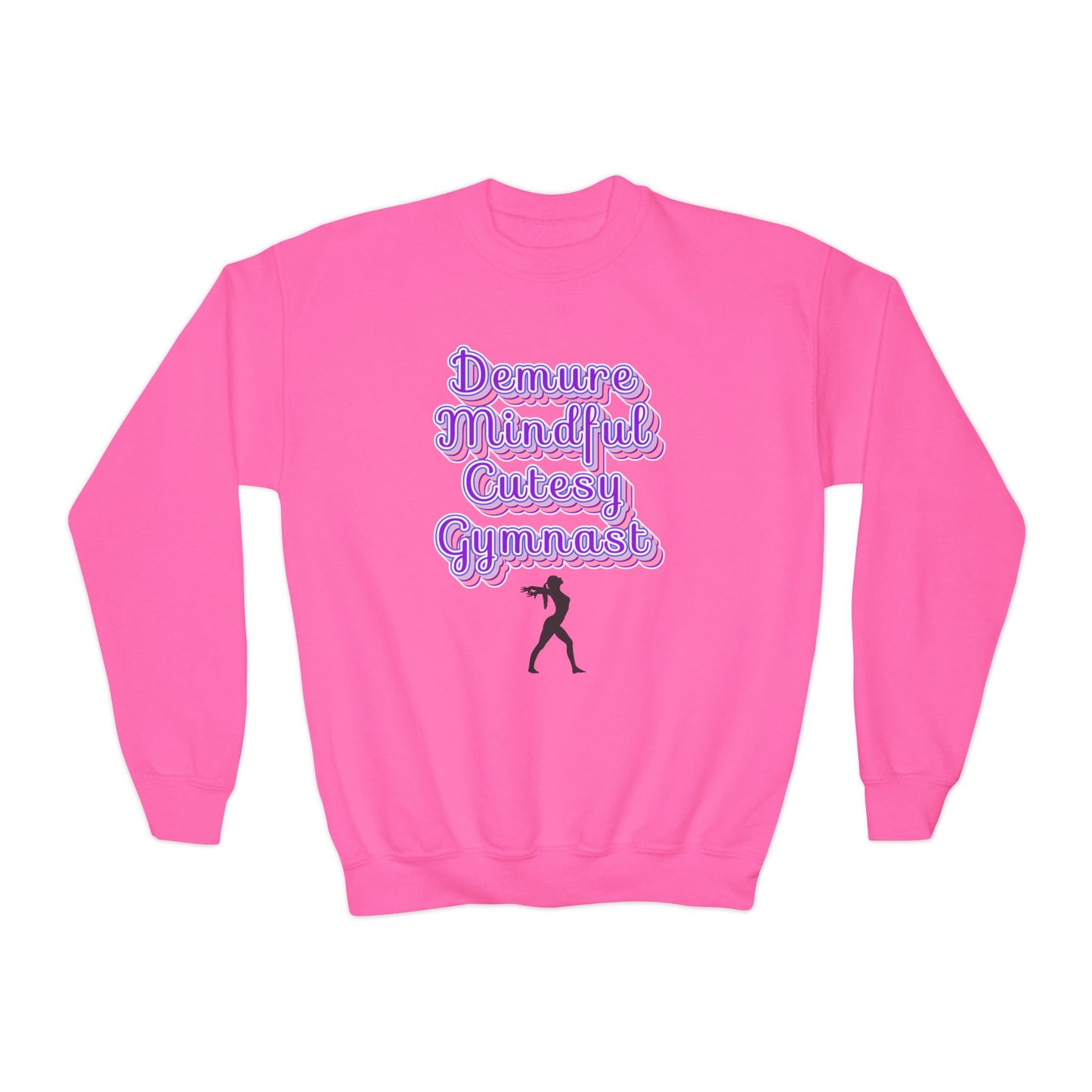 Demure Gymnast Youth Crewneck Sweatshirt