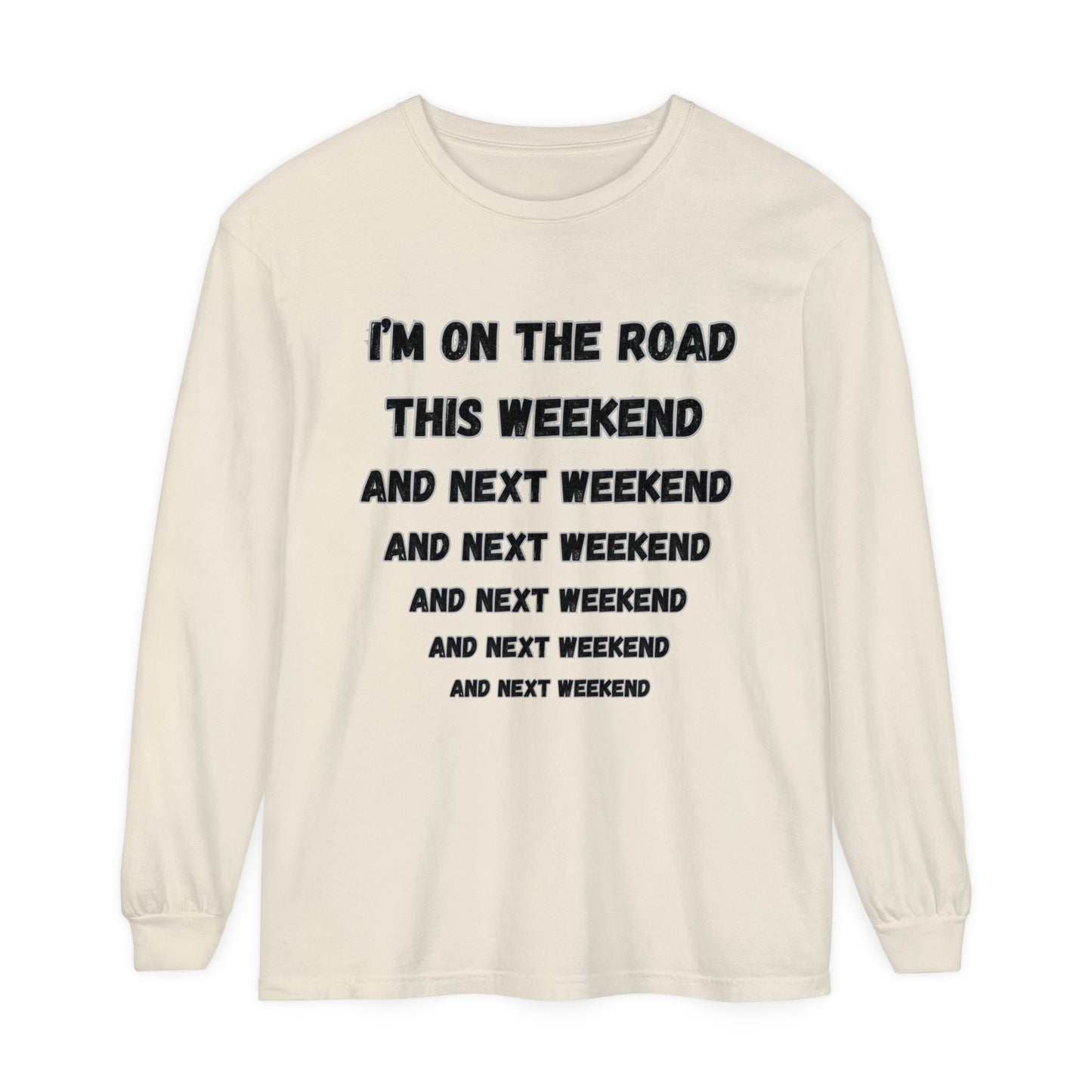 On The Road Unisex Garment-dyed Long Sleeve T-Shirt