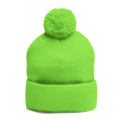 Gymnast Embroidered (Personalized) Pom-Pom Knit Beanie – Warm Cuffed Winter Hat for Gymnasts & Fans
