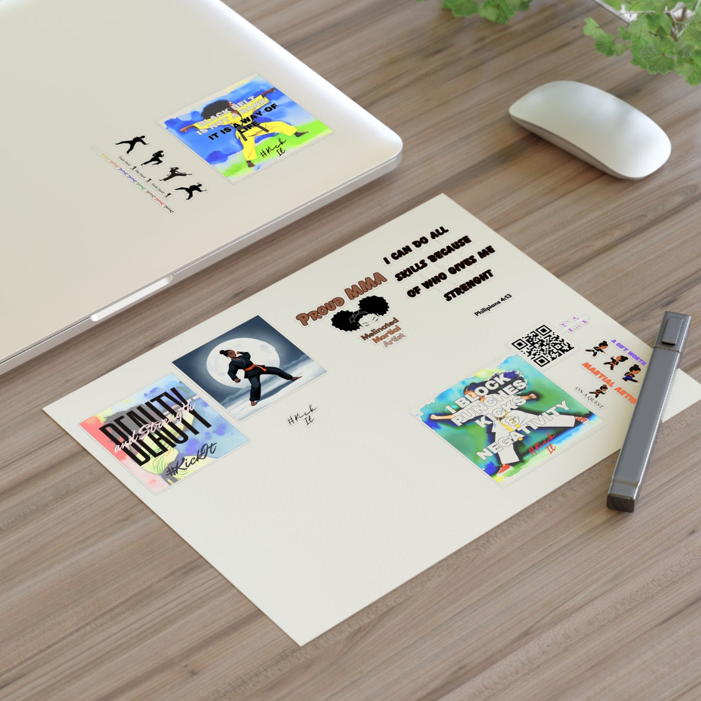 E & A Karate Sticker Sheets