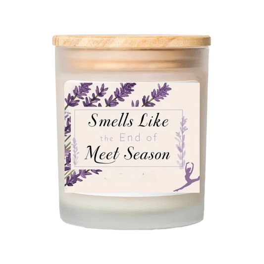 Smells Like The End of Meet Season Frosted Glass Candle