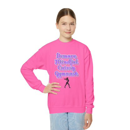 Demure Gymnast Youth Crewneck Sweatshirt