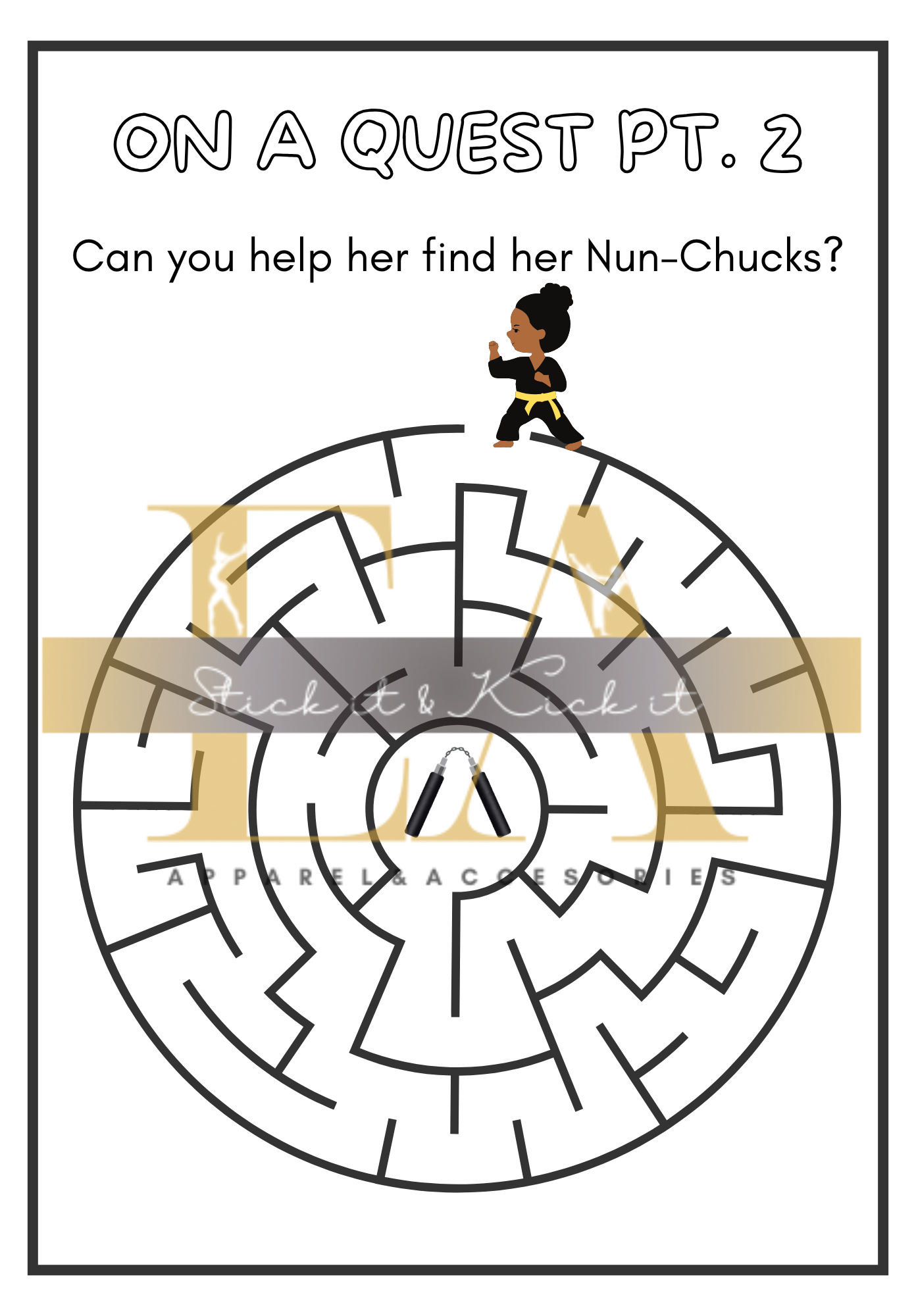 Martial Arts Girls: A Coloring and Activity Book ( Printable)