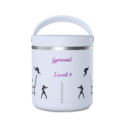 Personalized Gymnast Thermos Food Jar - "Flippin Out Over Lunch" - Insulated 25oz Lunch Thermos - Summer 2026