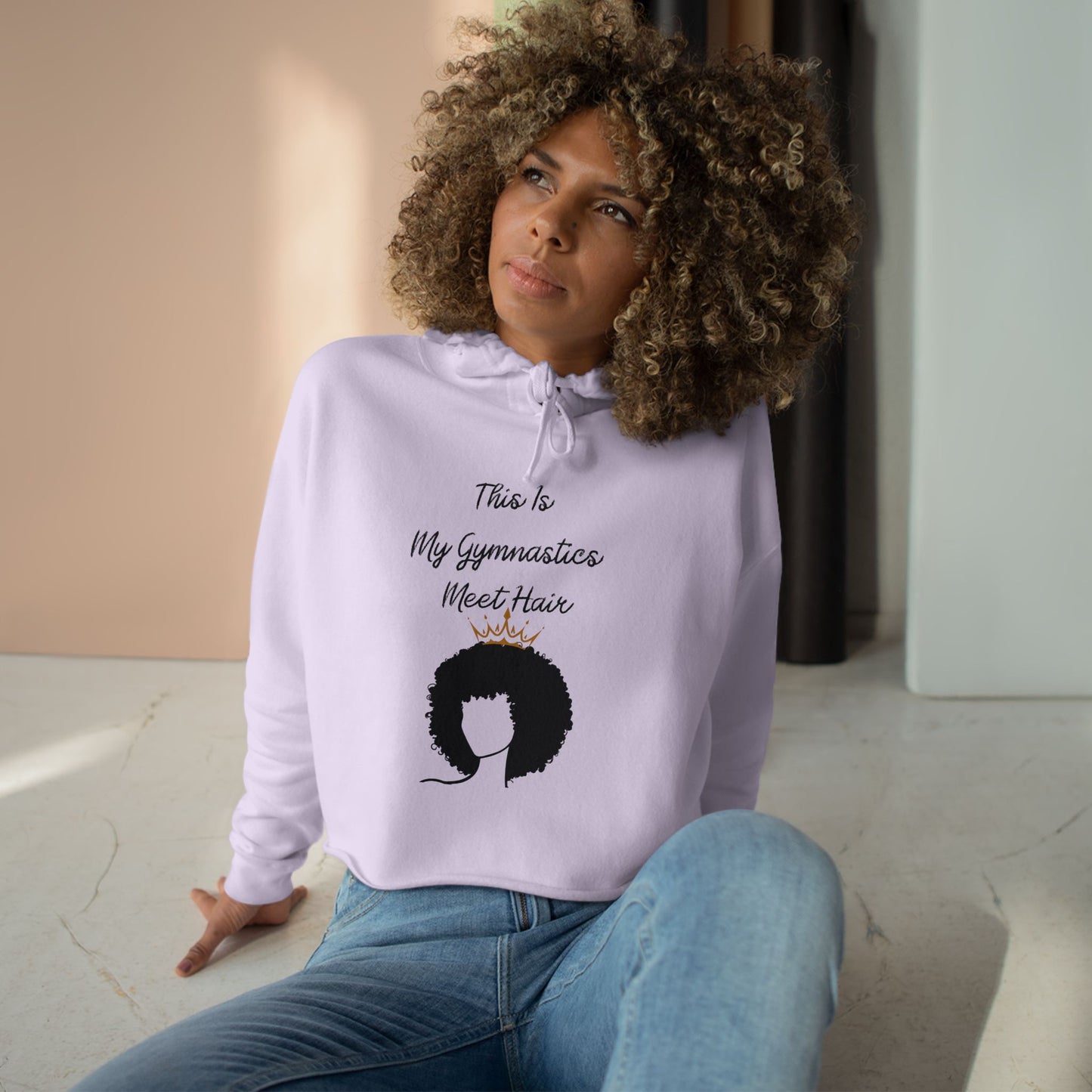 My Gymnastics Meet Hair (Crown) Crop Hoodie