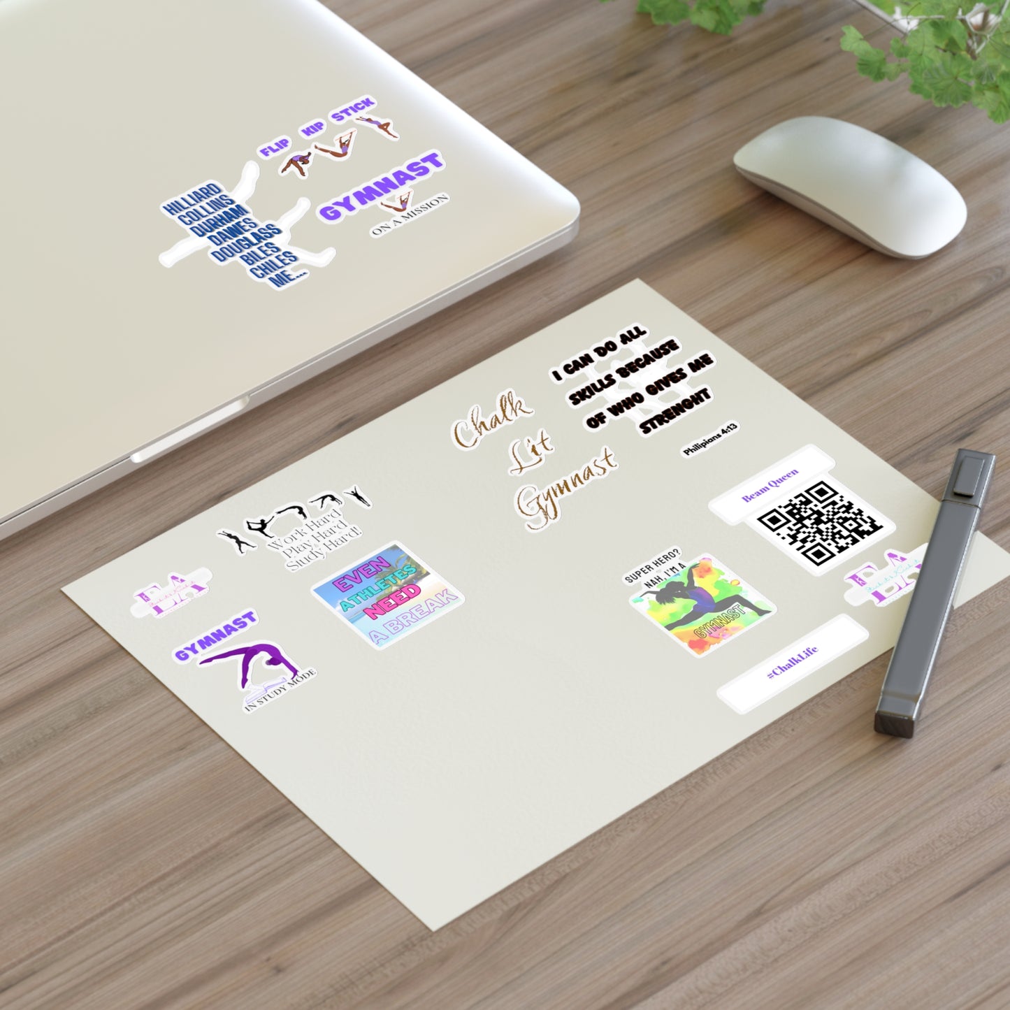 E & A Gymnast Sticker Sheets