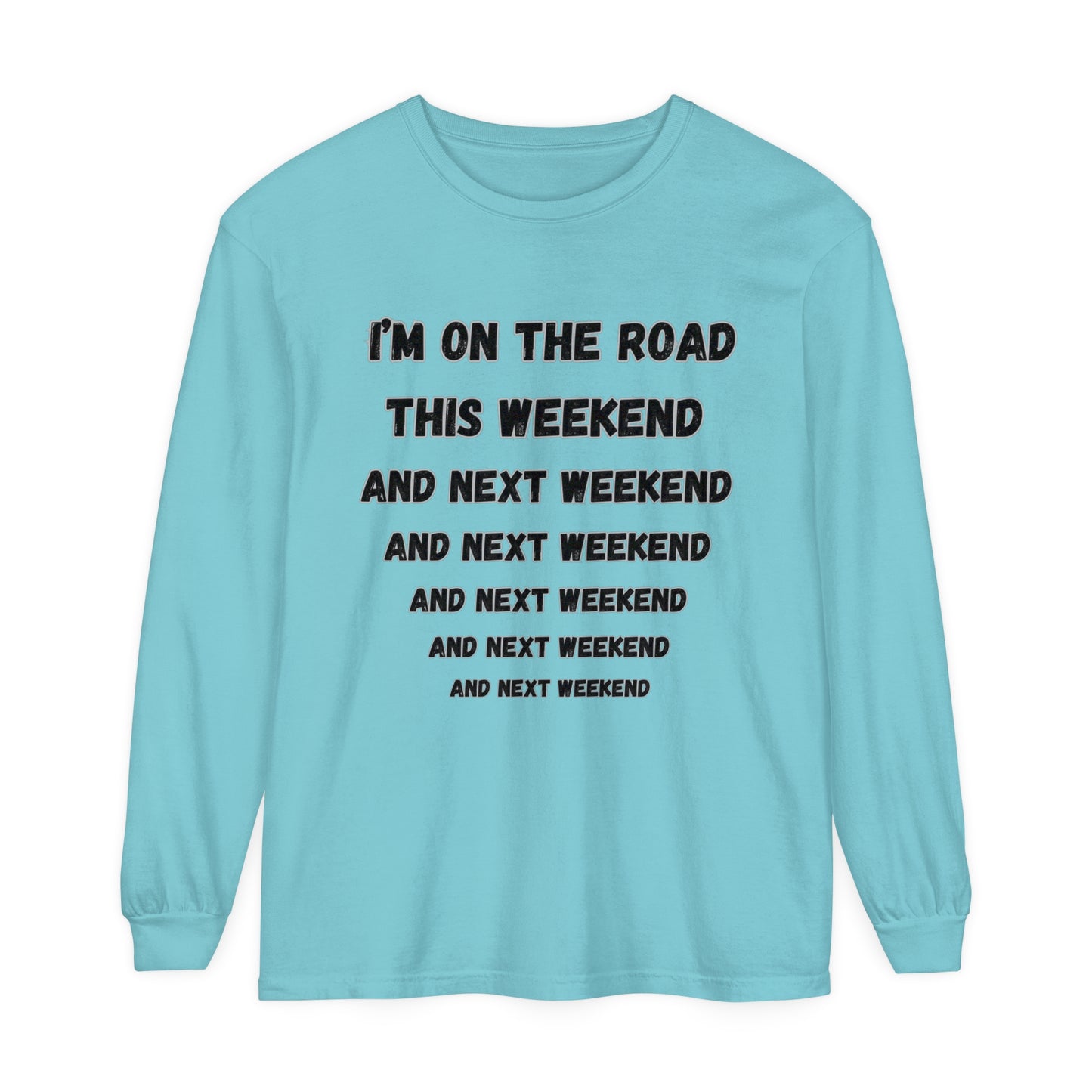 On The Road Unisex Garment-dyed Long Sleeve T-Shirt