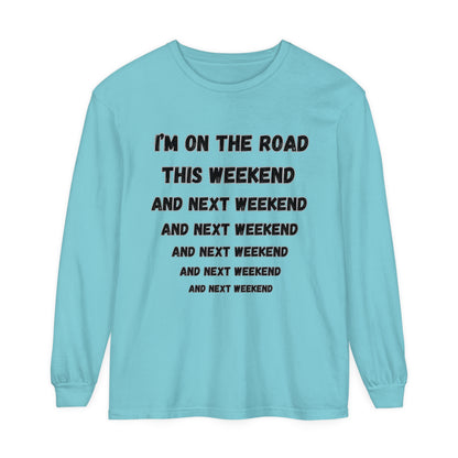 On The Road Unisex Garment-dyed Long Sleeve T-Shirt