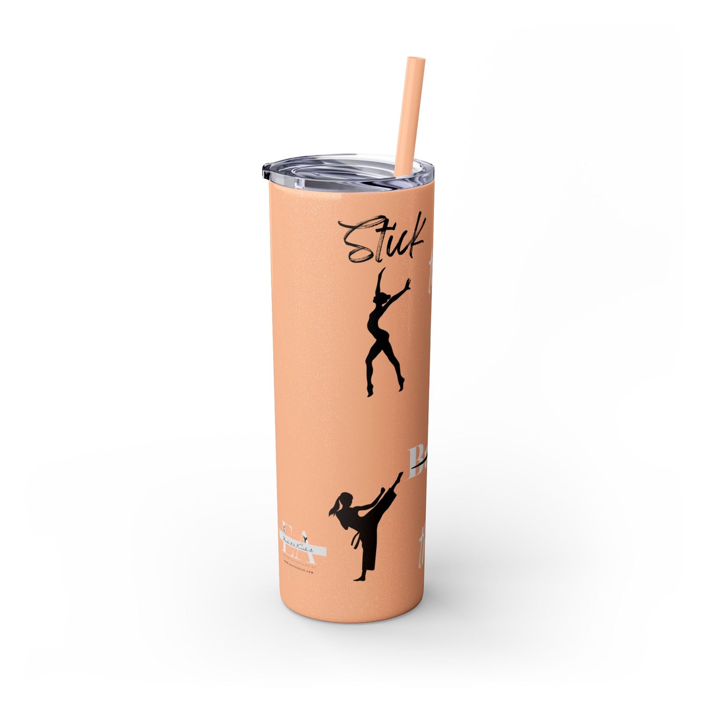 Anti-Bullying Skinny Tumbler with Straw, 20oz