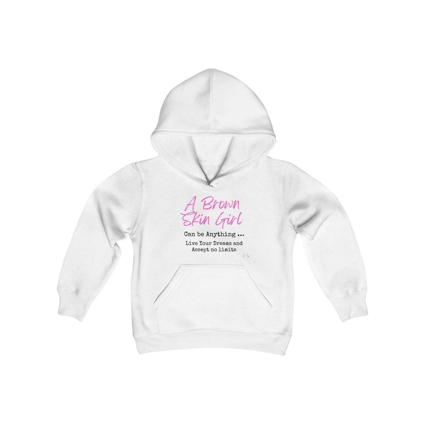 Brown Skin Girl Can Be Anything Youth Heavy Blend Hooded Sweatshirt