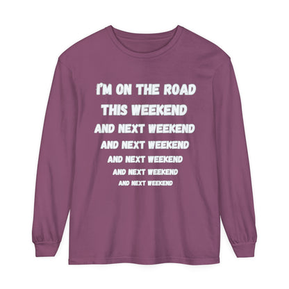 On The Road Unisex Garment-dyed Long Sleeve T-Shirt