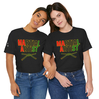 Martial Artist (Pan-African Colors) Adult/Teen T-Shirt