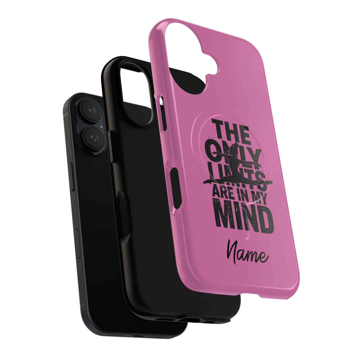 Tough Magnetic Phone Case (iPhone 18 Pro Max- iPhone 15) — “The Only Limits Are In My Mind” Motivational Design