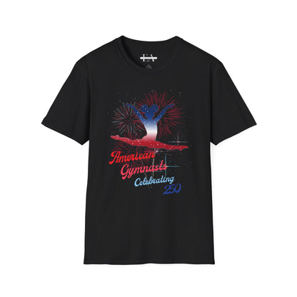 Softstyle T-Shirt — American Gymnast Celebrating 250 (Patriotic)