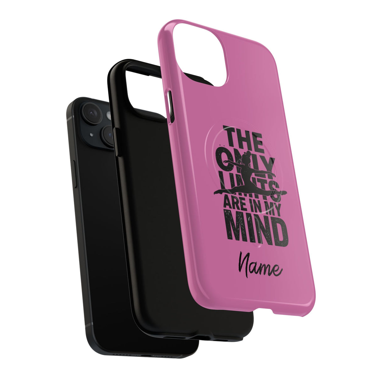 Tough Magnetic Phone Case (iPhone 18 Pro Max- iPhone 15) — “The Only Limits Are In My Mind” Motivational Design