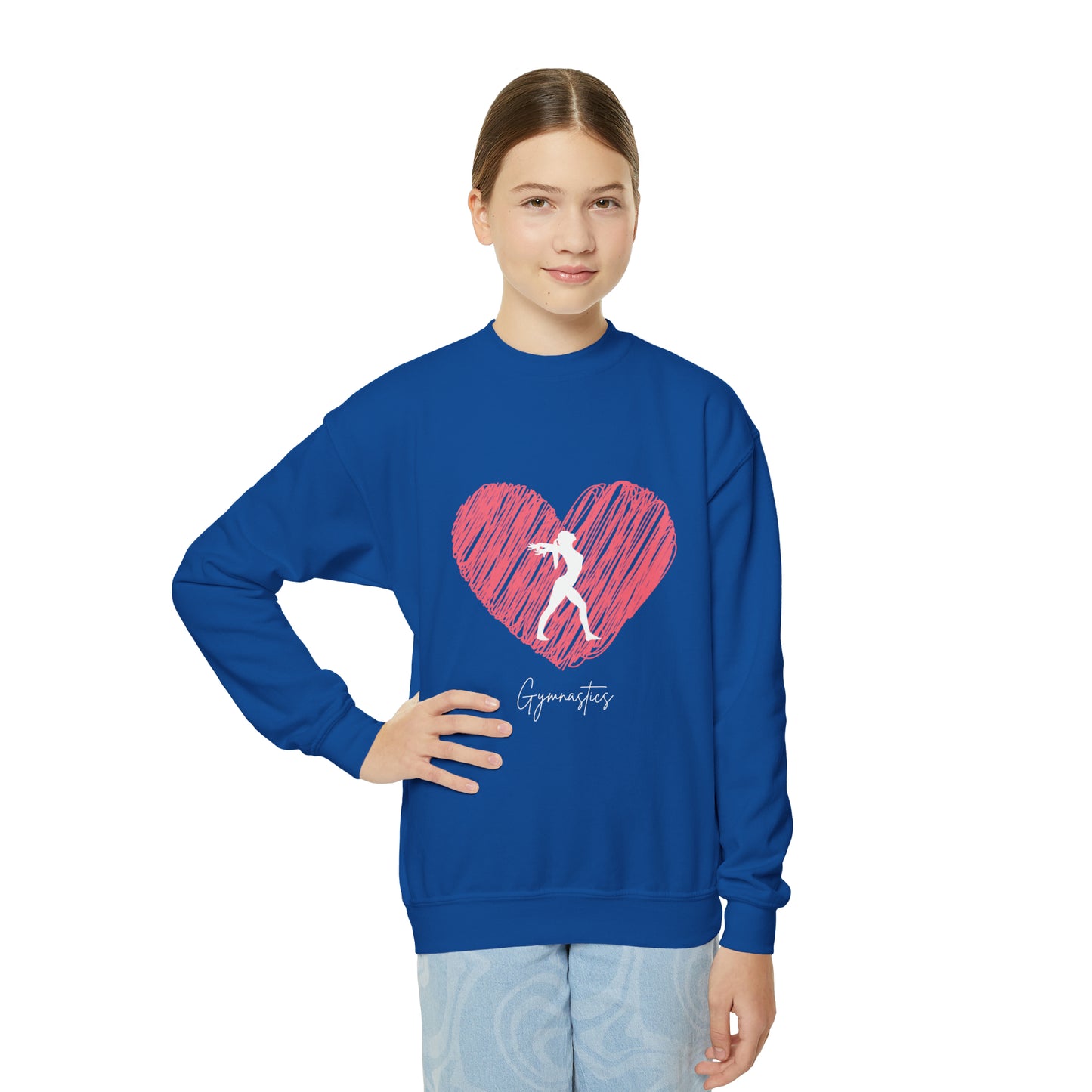 Love Gymnastics Youth Crewneck Sweatshirt