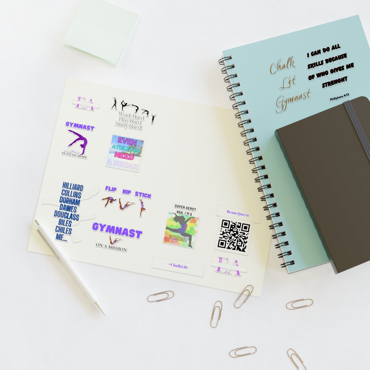E & A Gymnast Sticker Sheets