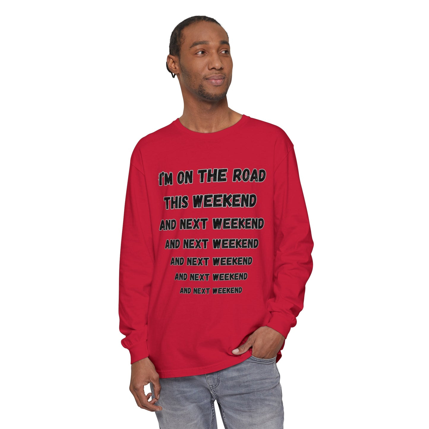 On The Road Unisex Garment-dyed Long Sleeve T-Shirt