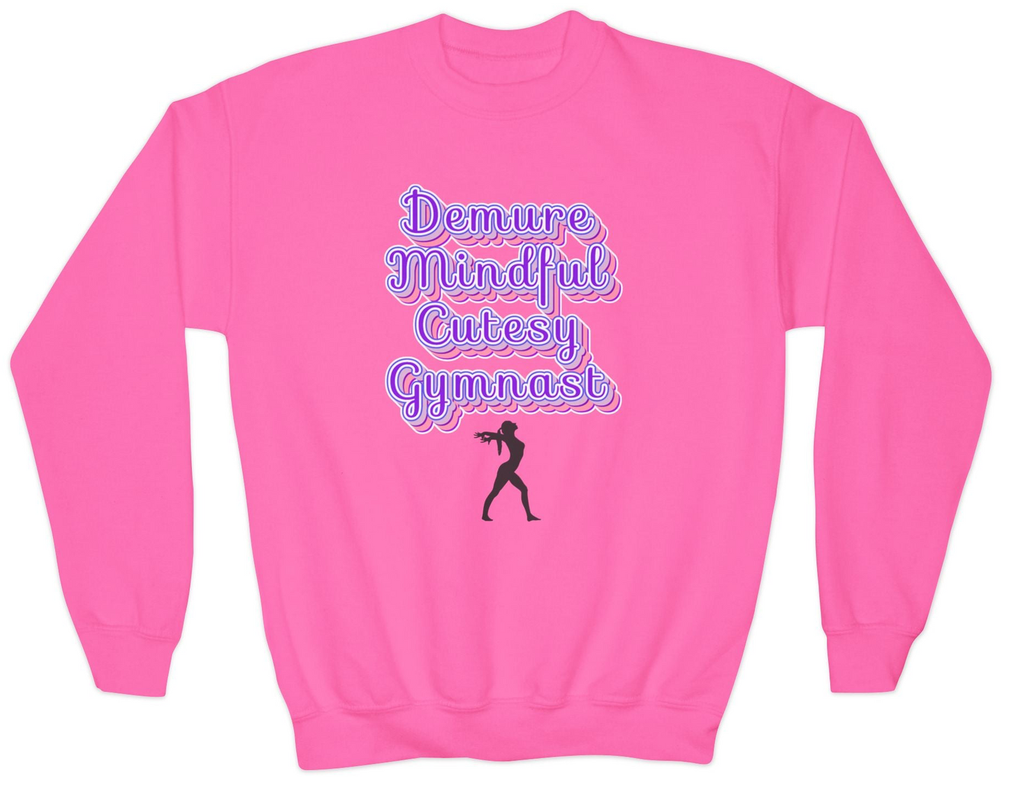 Demure Gymnast Youth Crewneck Sweatshirt