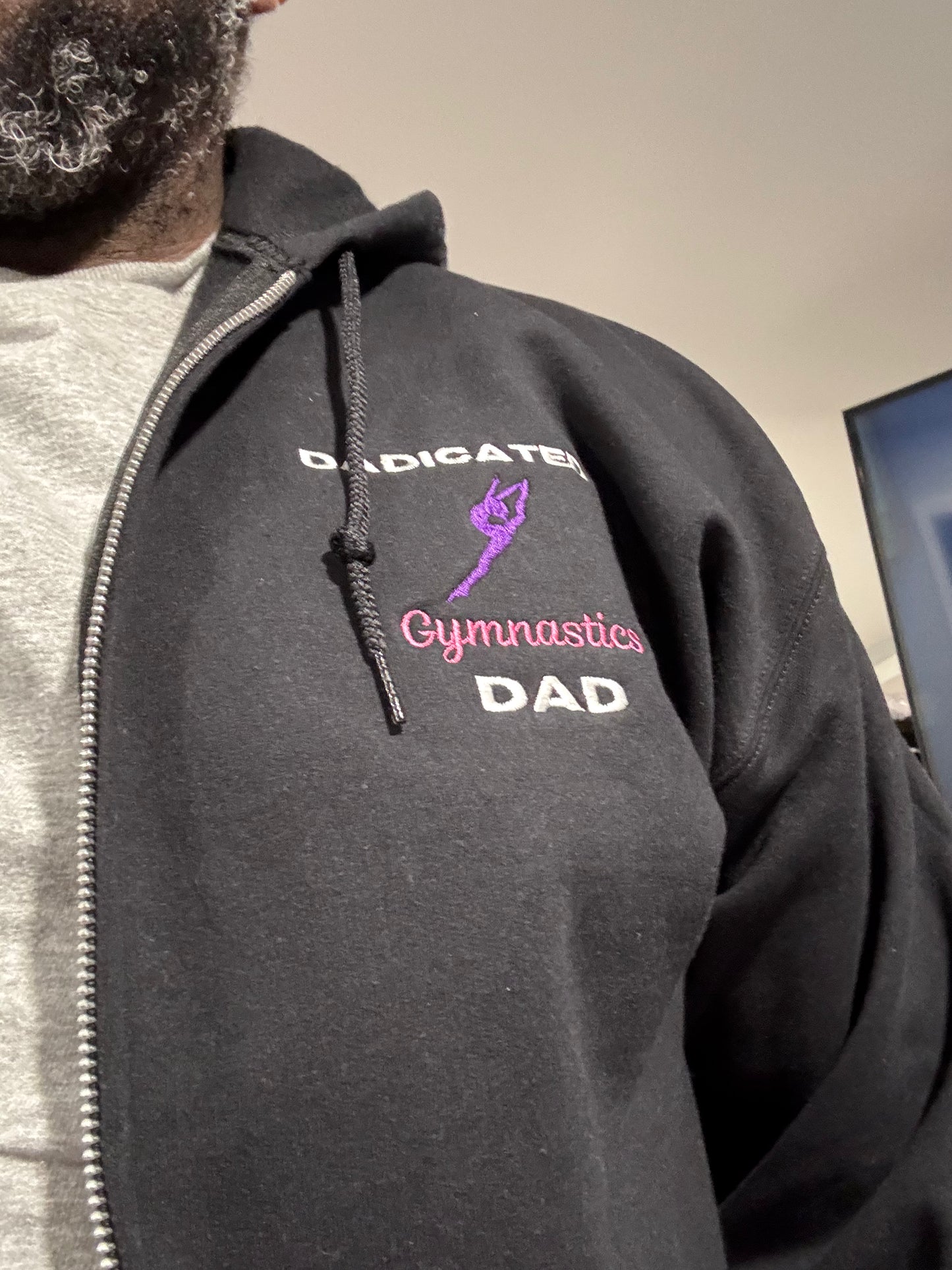 DADICATED Gymnastics Dad Unisex Heavy Blend™ Full Zip Hooded Sweatshirt