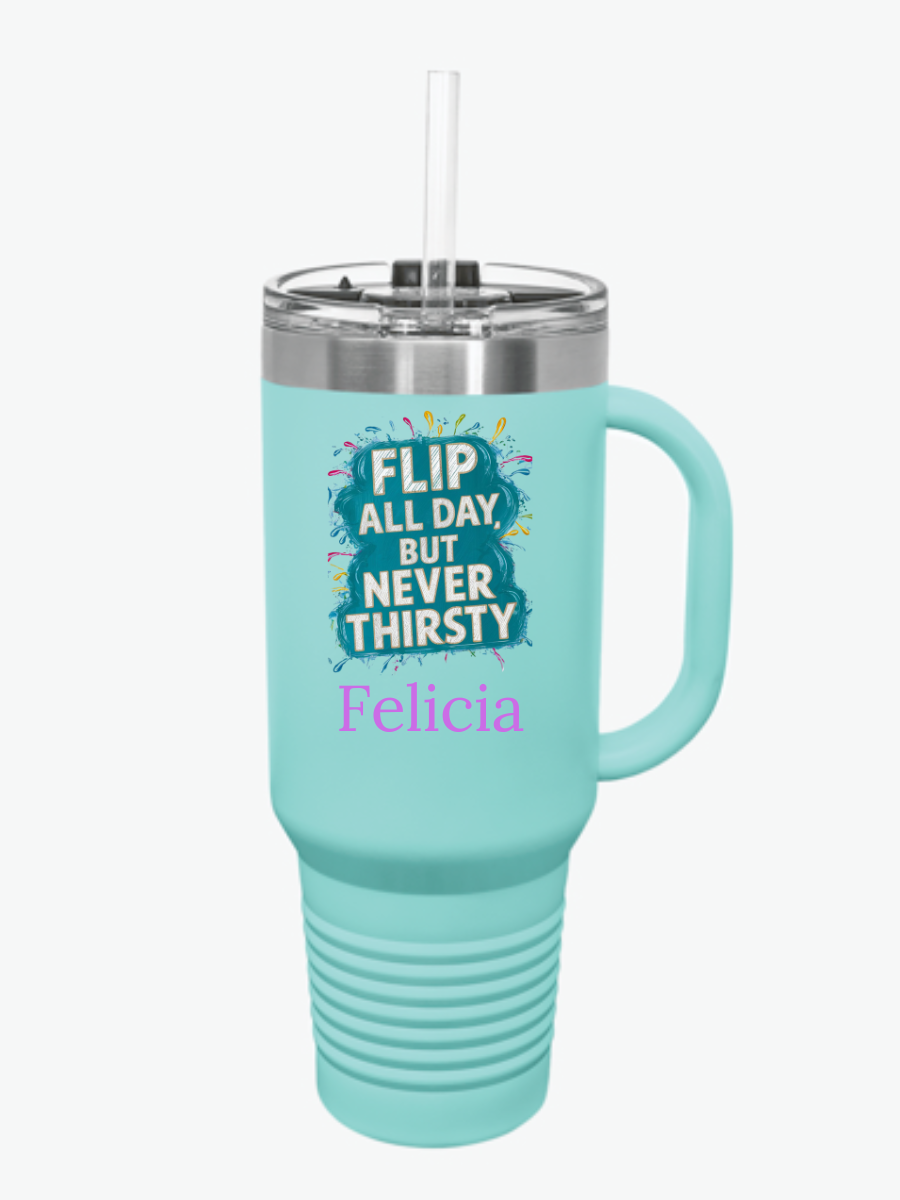 Flip All Day Gymnasts Insulated Travel Mug, 40oz