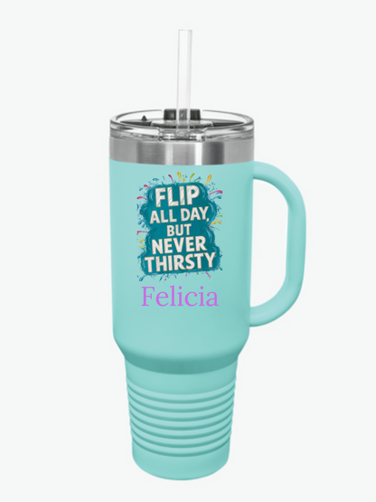 Flip All Day Gymnasts Insulated Travel Mug, 40oz