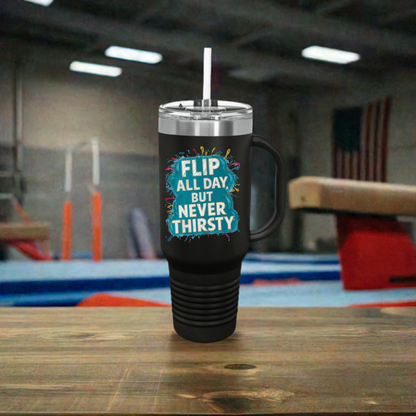 Flip All Day Gymnasts Insulated Travel Mug, 40oz