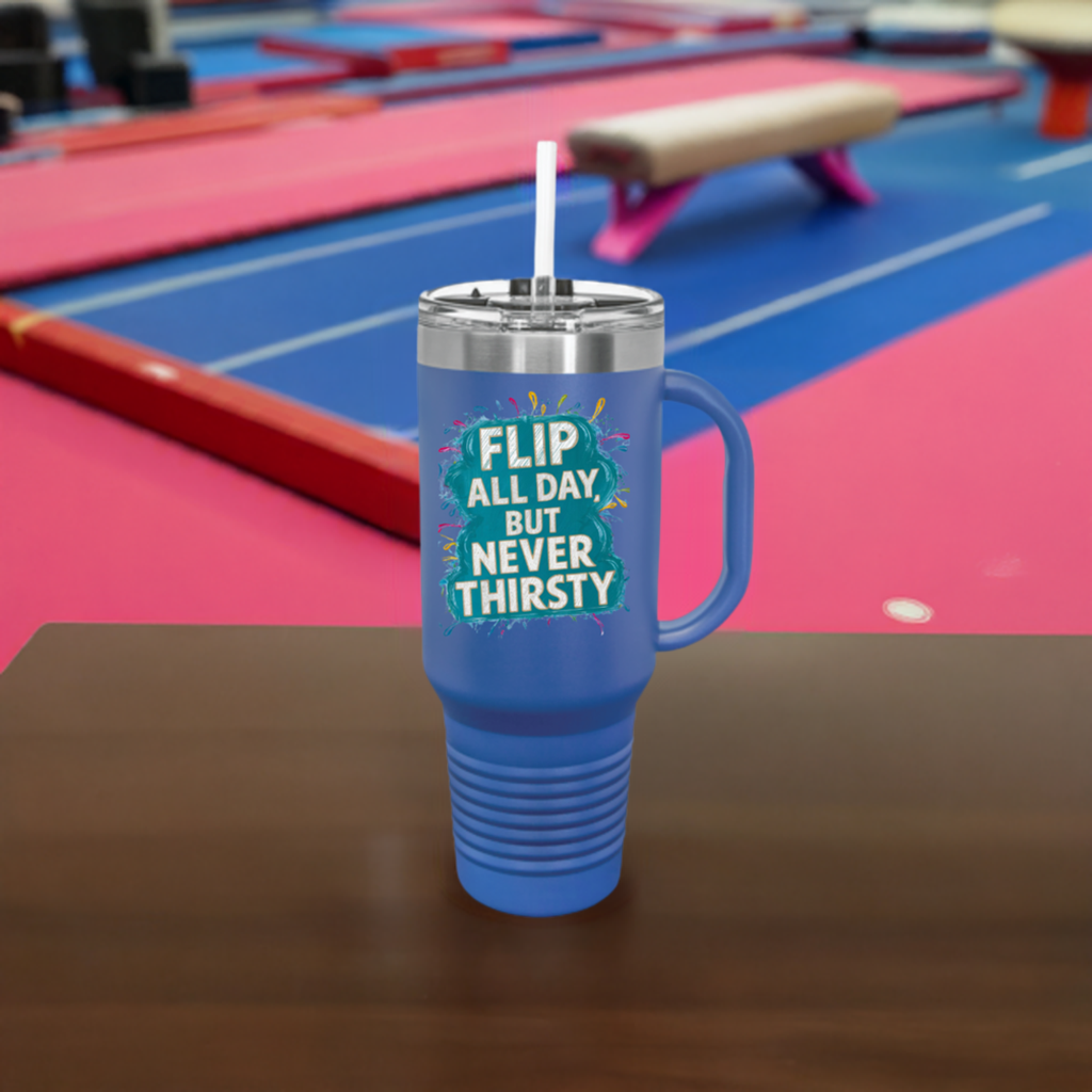 Flip All Day Gymnasts Insulated Travel Mug, 40oz