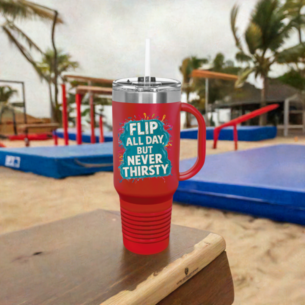 Flip All Day Gymnasts Insulated Travel Mug, 40oz