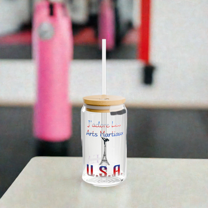 I Love Martial Arts (Paris Olympics Version) Sipper Glass, 16oz